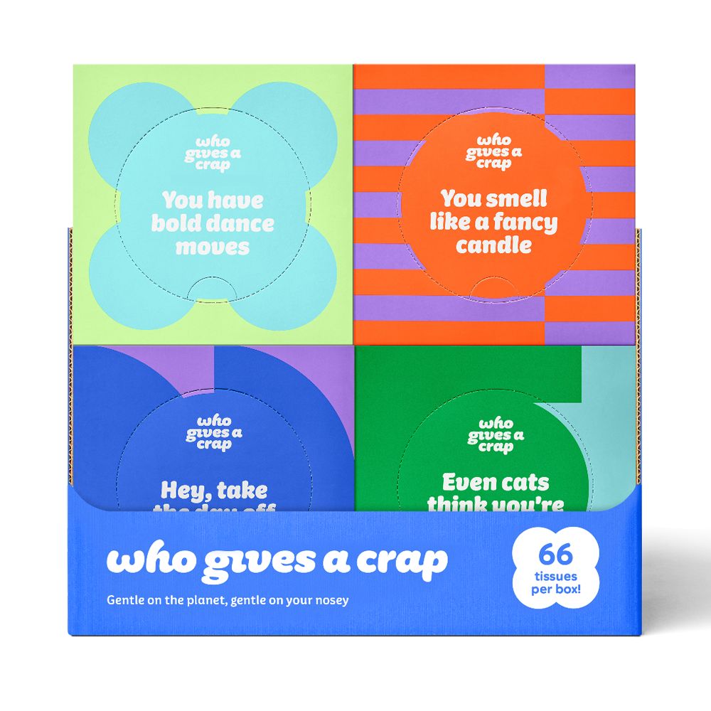 Who Gives A Crap 100% Tissue Box (Choice of 4)