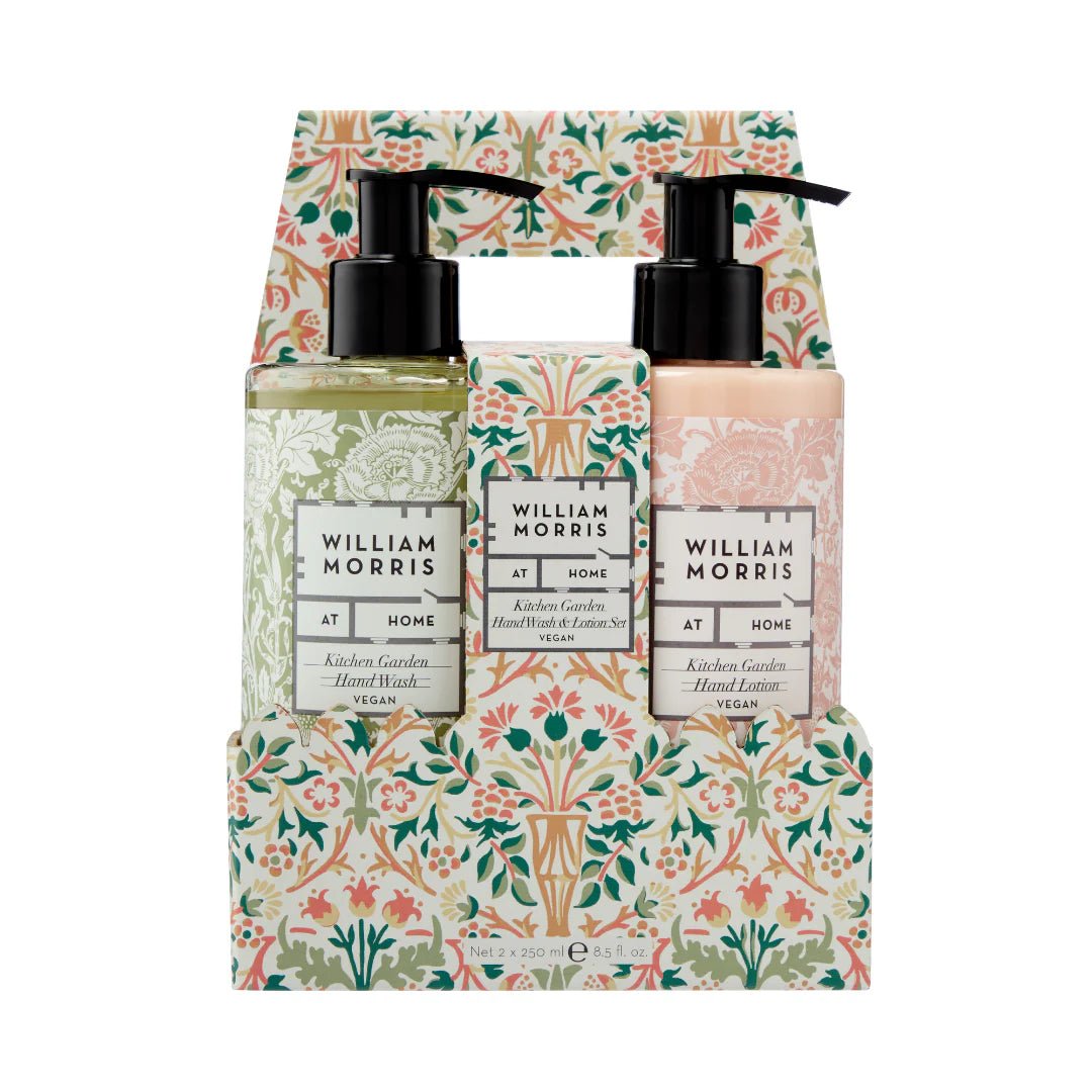 William Morris Kitchen Garden Hand Wash & Lotion Set - Old Railway Line Garden Centre