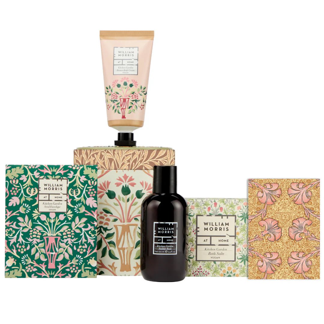 William Morris Kitchen Garden Post-Gardening Care Flowerpot Tin Set - Old Railway Line Garden Centre