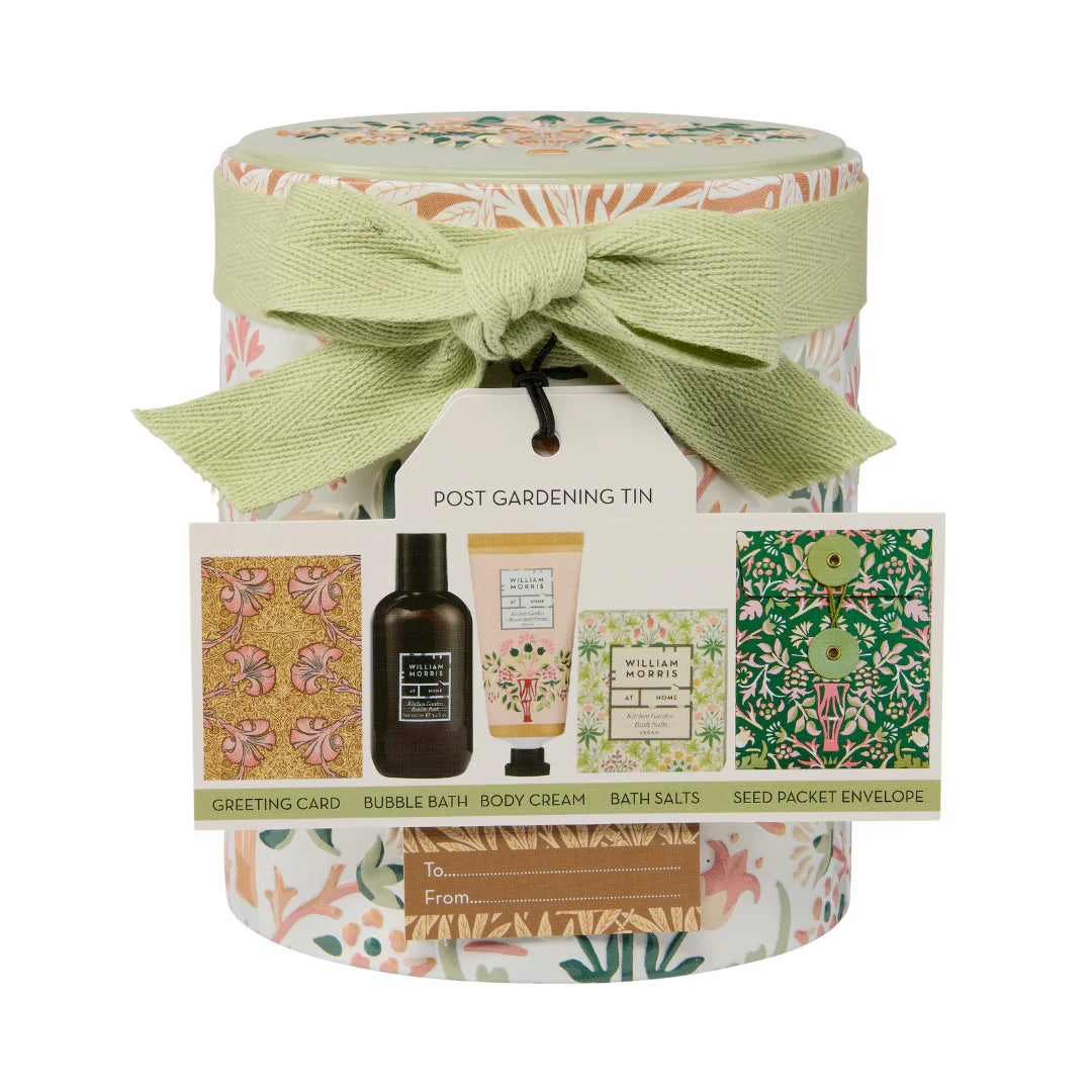 William Morris Kitchen Garden Post-Gardening Care Flowerpot Tin Set