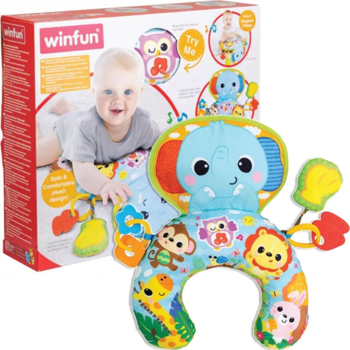Winfun Jungle Fun Tummy Time Pillow - Old Railway Line Garden Centre
