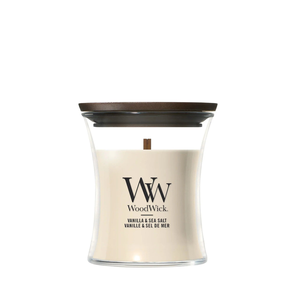 Wood Wick Vanilla & Sea Salt Mini Hourglass Candle - Old Railway Line Garden Centre