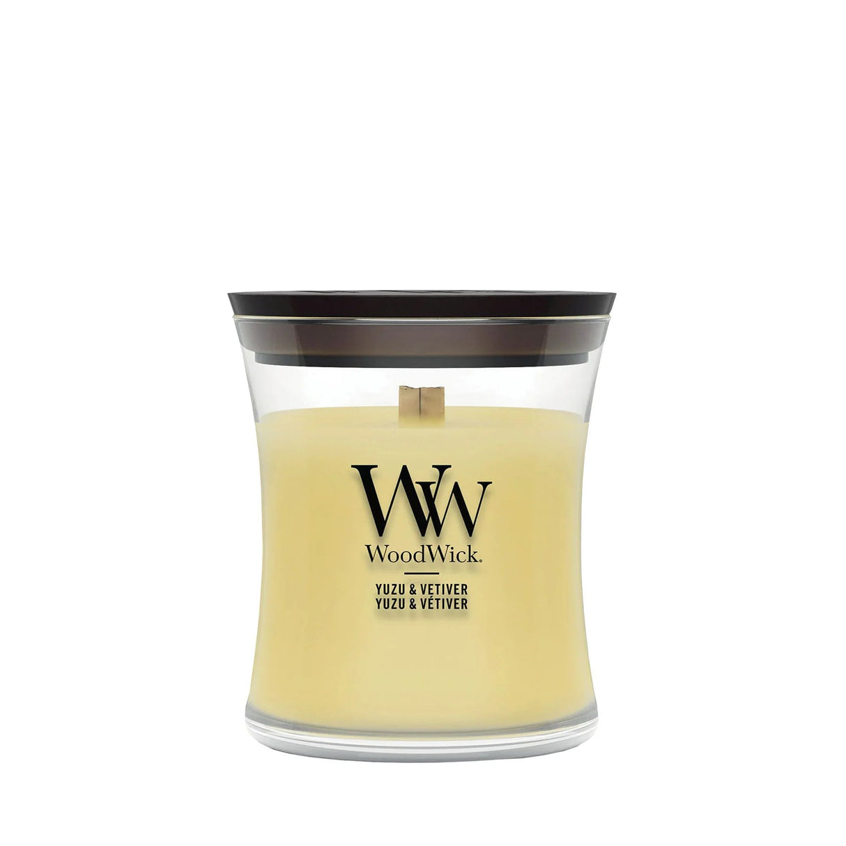 Wood Wick Yuzu & Vetiver Mini Hourglass Candle - Old Railway Line Garden Centre