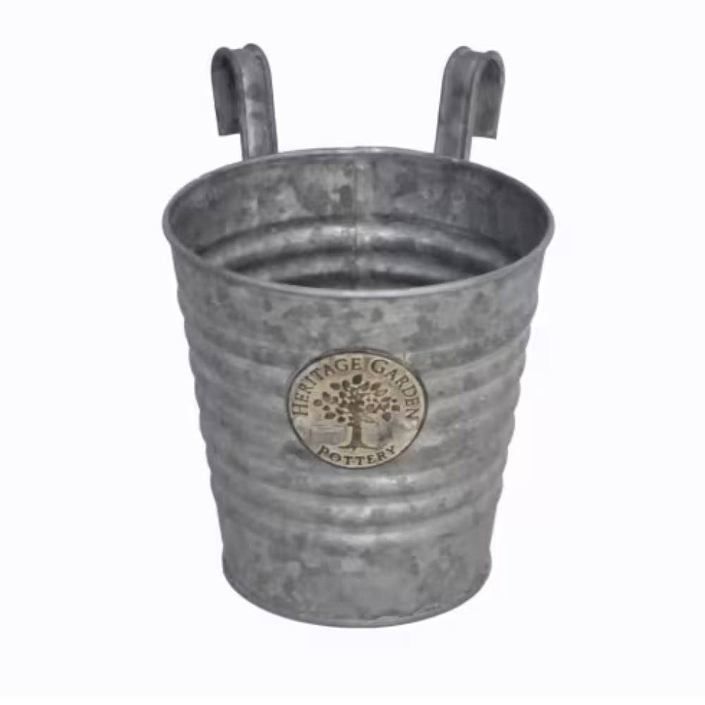 Woodlodge 14cm Heritage Edison Zinc Hanger Pot - Grey