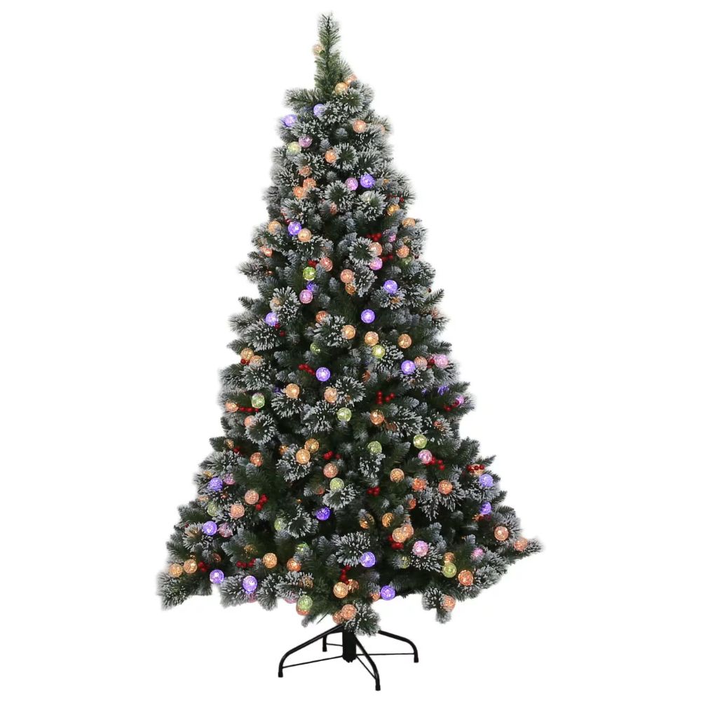 Woodlodge 195cm (6ft) Whistler Fir Tri-colour Pre-lit Artificial Christmas Tree