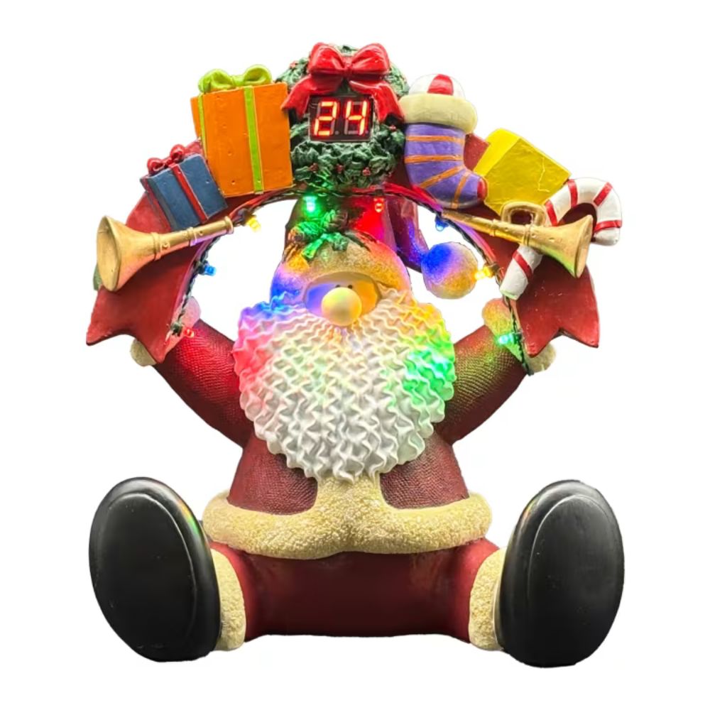 Woodlodge 25cm Led Santa Countdown To Christmas Decoration