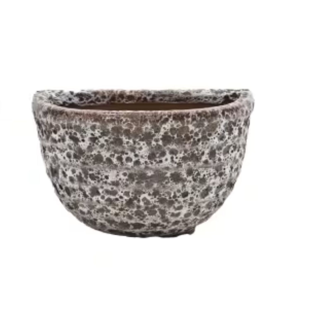 Woodlodge 36cm Brown Relic Ribbed Wall Pot - YWALRRBR36 - Old Railway Line Garden Centre