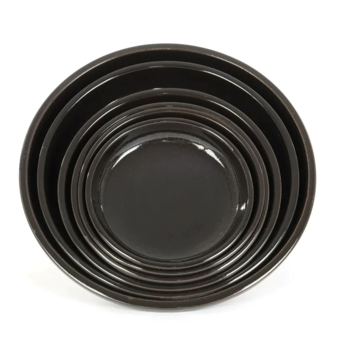 Woodlodge 41cm Black Blossom Glazed Saucer