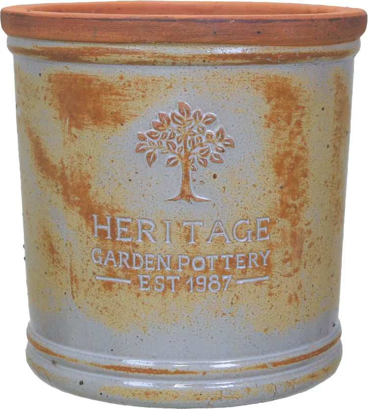 Woodlodge 45cm Heritage Eldwood Glazed Pot - White