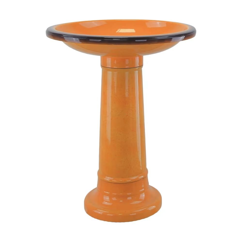 Woodlodge 55cm Plastic Birdbath - Yellow - Old Railway Line Garden Centre