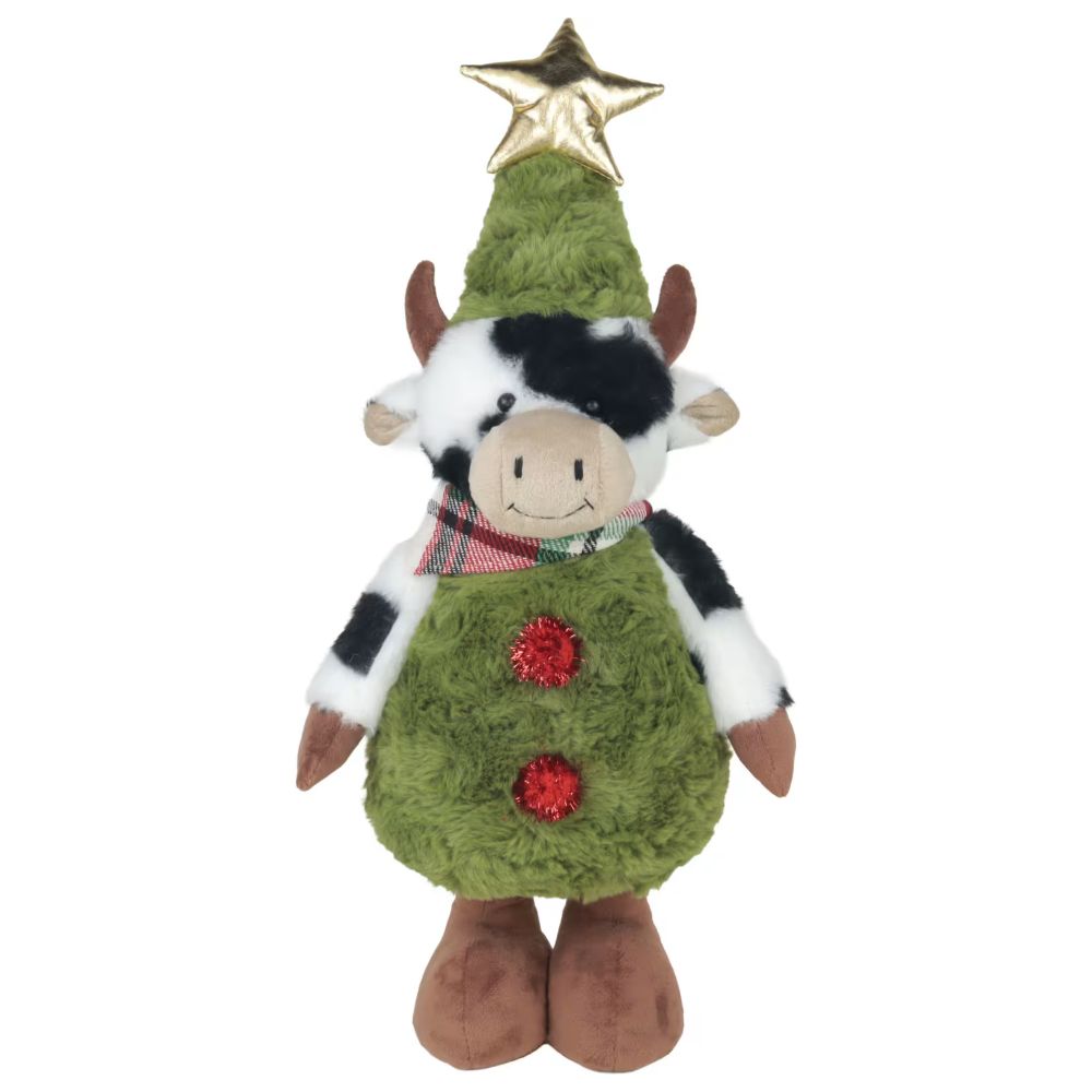 Woodlodge 62cm Christmas Tree Cow Plush Toy - Large