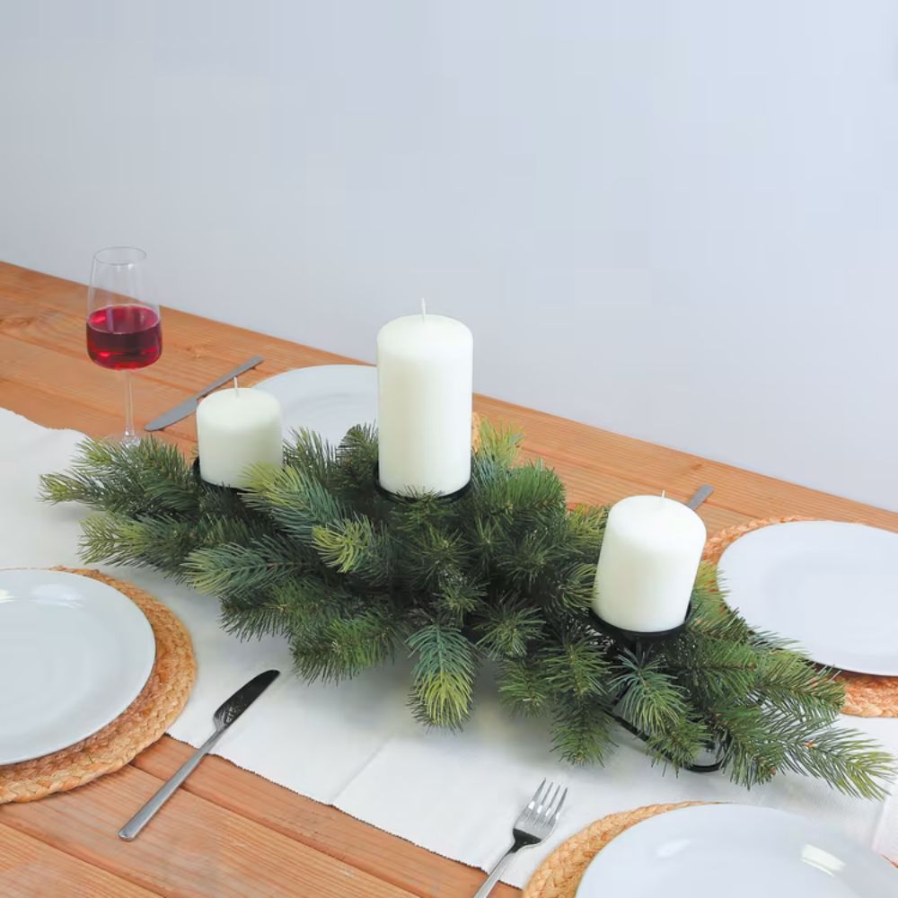 Woodlodge 94cm Aspen Fir Candle Holder Christmas Decor