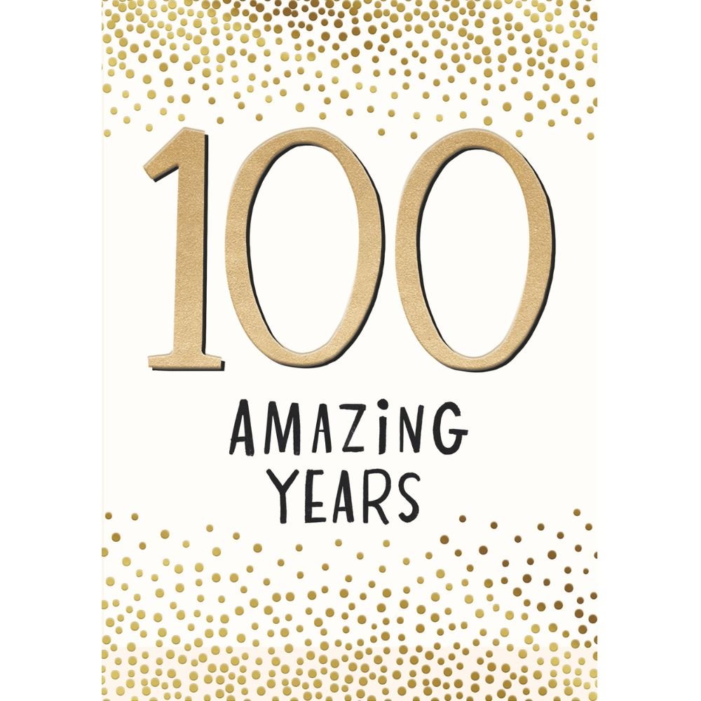Woodmansterne 100 Amazing Years Birthday Card - Old Railway Line Garden Centre
