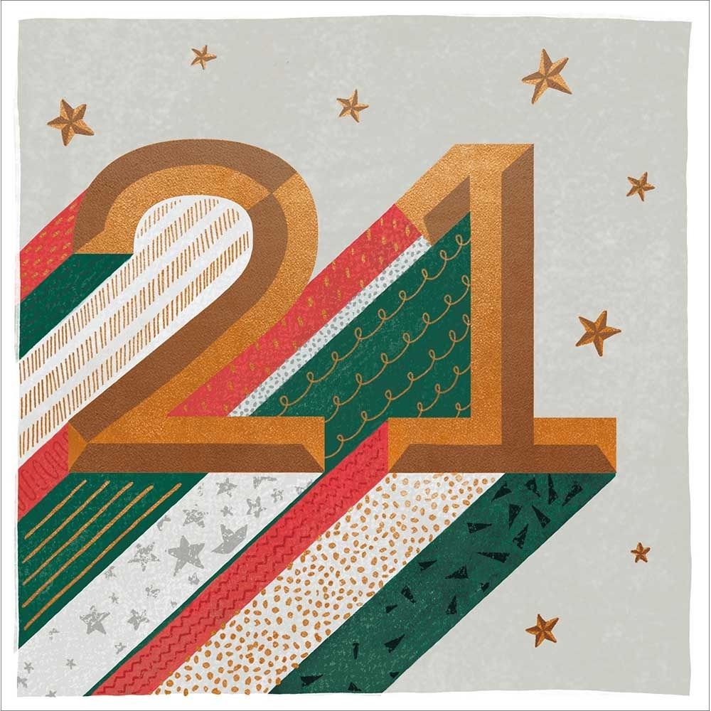 Woodmansterne 21st Colourful Shooting Stars Birthday Card