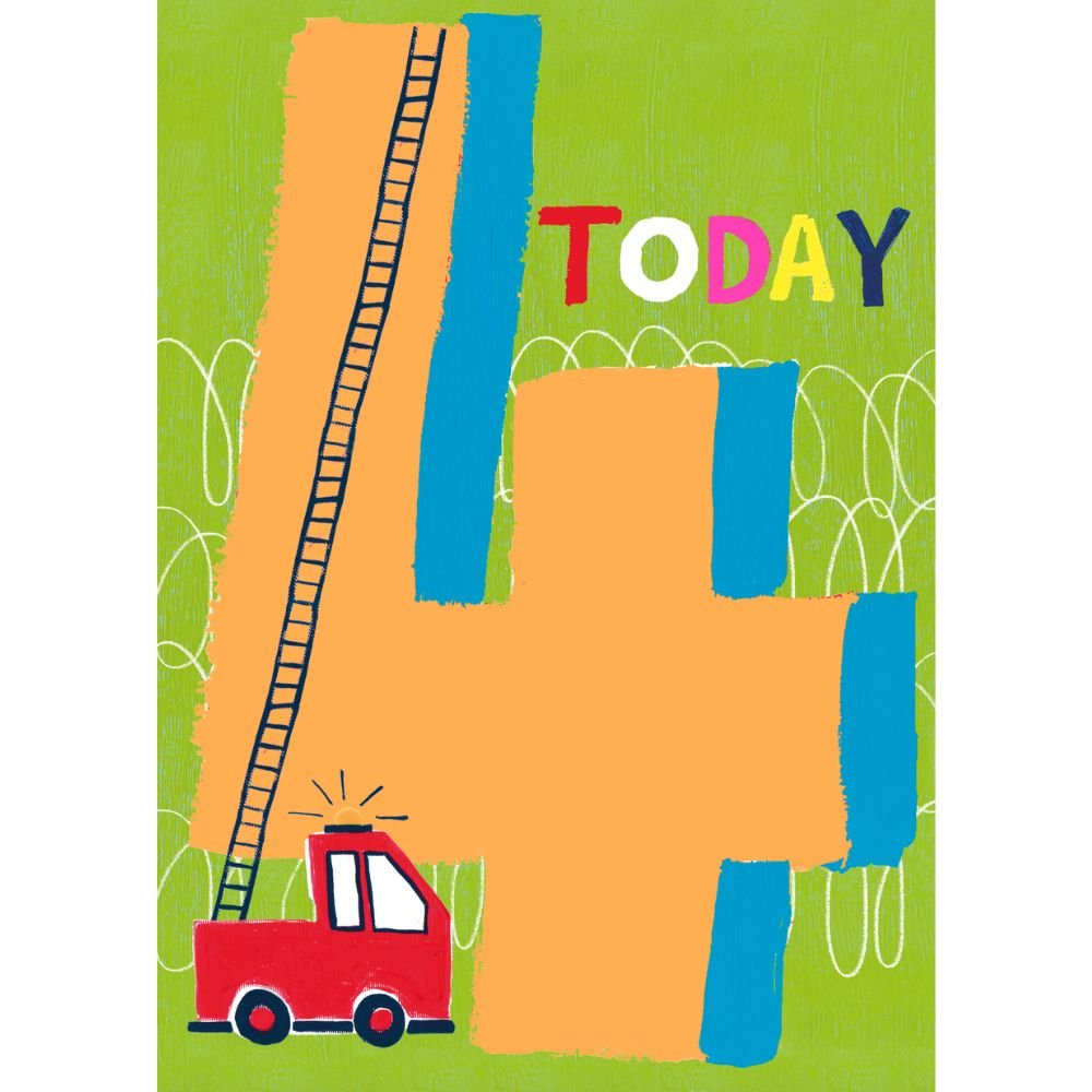 Woodmansterne 4 Today Truck Birthday Card - Old Railway Line Garden Centre