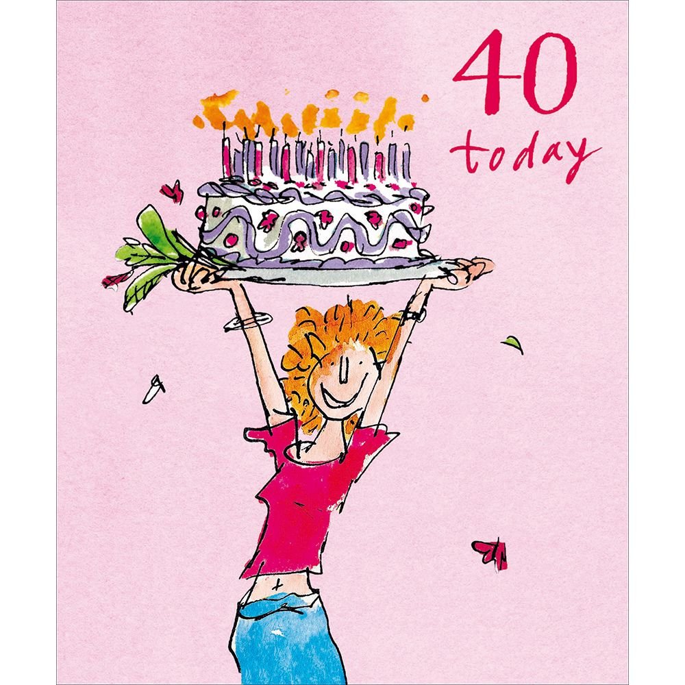 Woodmansterne 40th Fabulous Cake Birthday Card - Old Railway Line Garden Centre