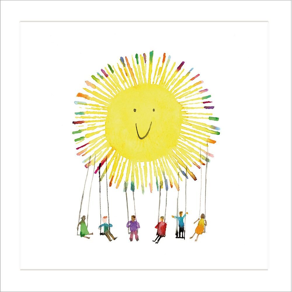 Woodmansterne Around the Sun Blank Card - Old Railway Line Garden Centre