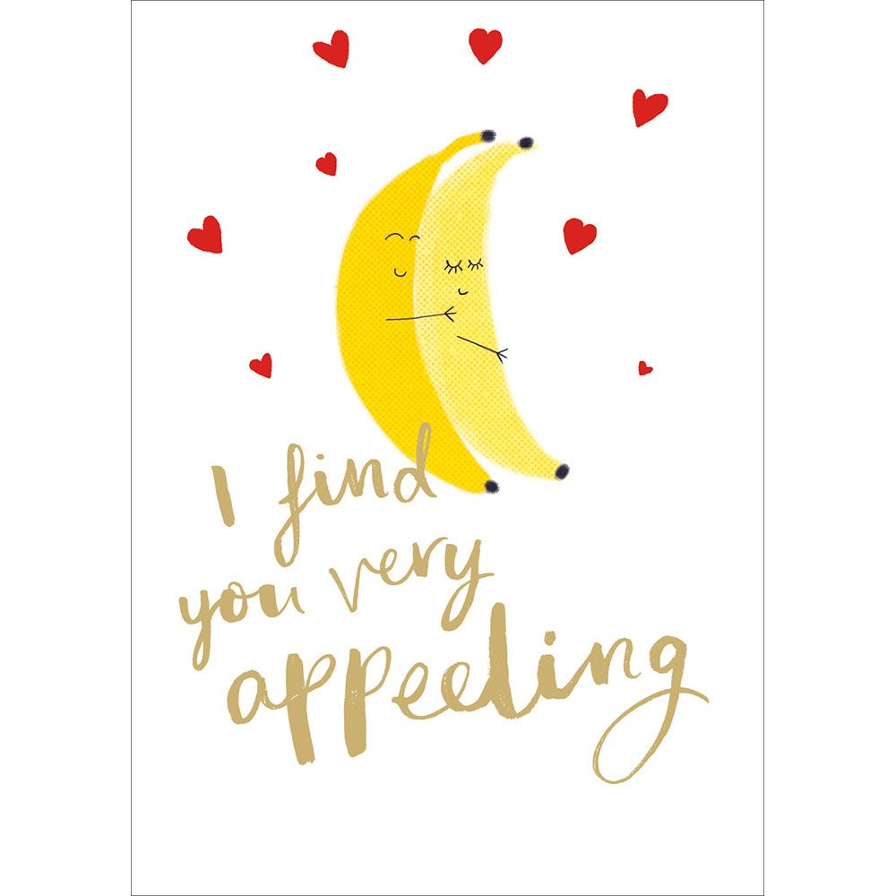 Woodmansterne Bananas Cuddling Valentine's Day Card