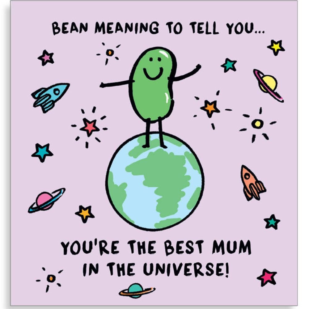 Woodmansterne Bean Universe Mother's Day Card - Old Railway Line Garden Centre