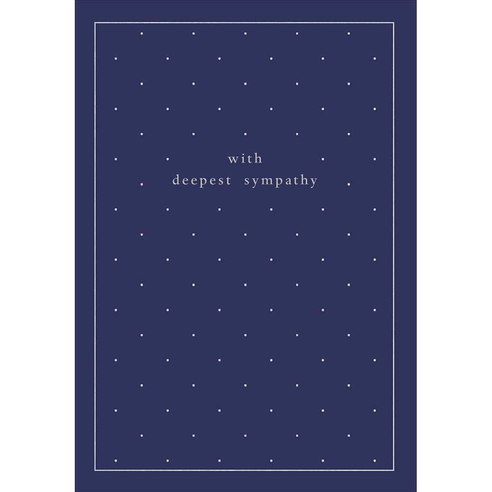 Woodmansterne Blue Dotty With Deepest Sympathy Card - Old Railway Line Garden Centre