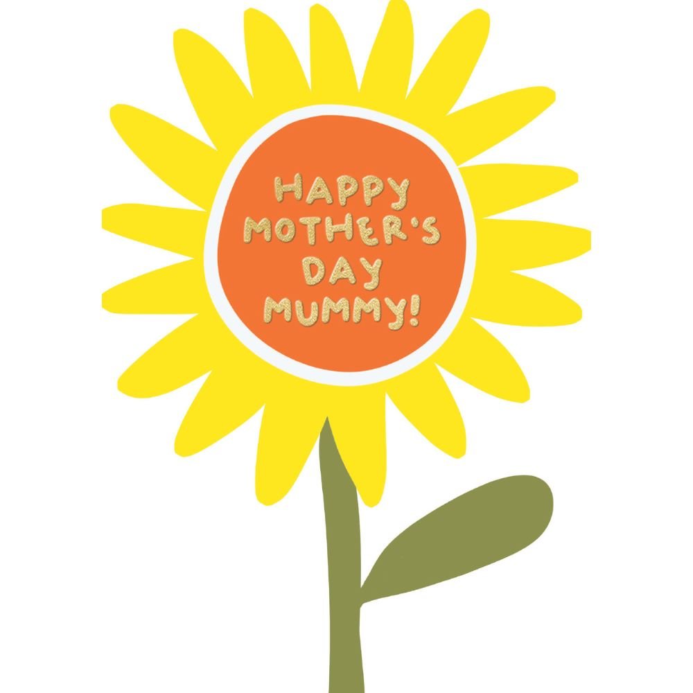 Woodmansterne Bright Sunflower Mother's Day Card - Old Railway Line Garden Centre