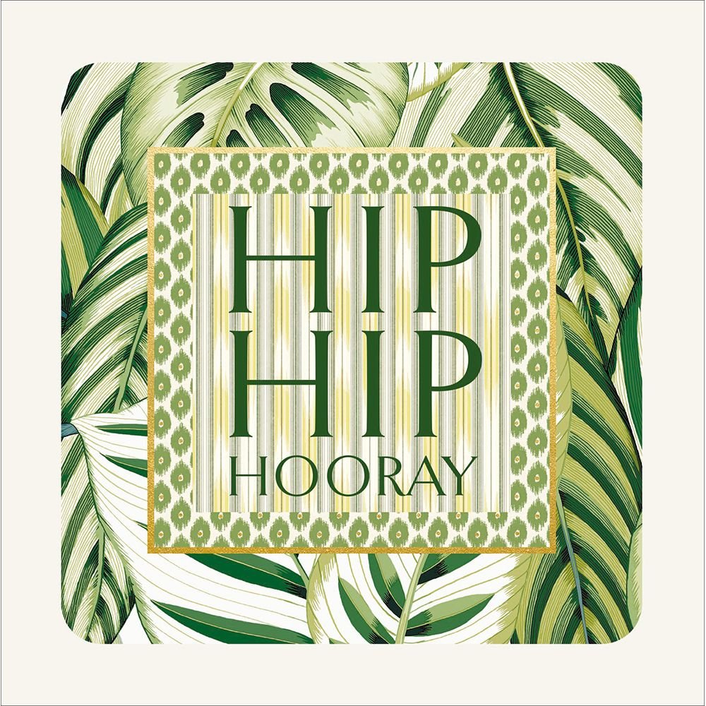 Woodmansterne Calathea Plant Hip Hip Hooray Birthday Card - Old Railway Line Garden Centre