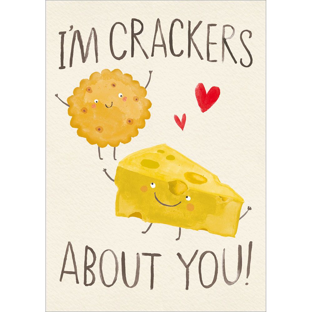 Woodmansterne Cheese & Crackers Valentine's Day Card