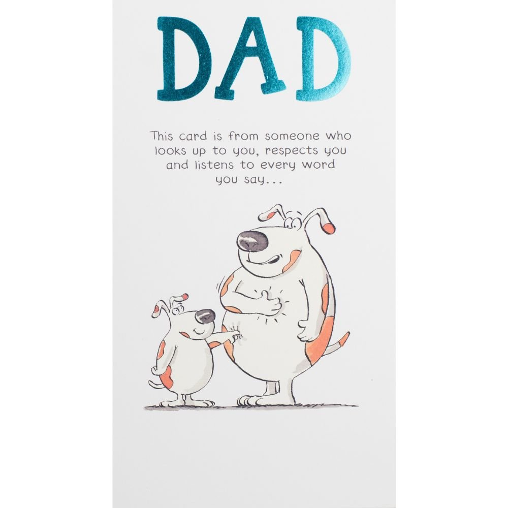 Woodmansterne Dad Dog Respect Birthday Card - Old Railway Line Garden Centre