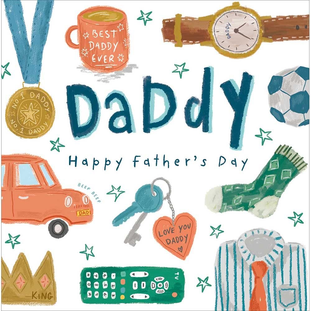 Woodmansterne Daddy Icons Father's Day Card - Old Railway Line Garden Centre