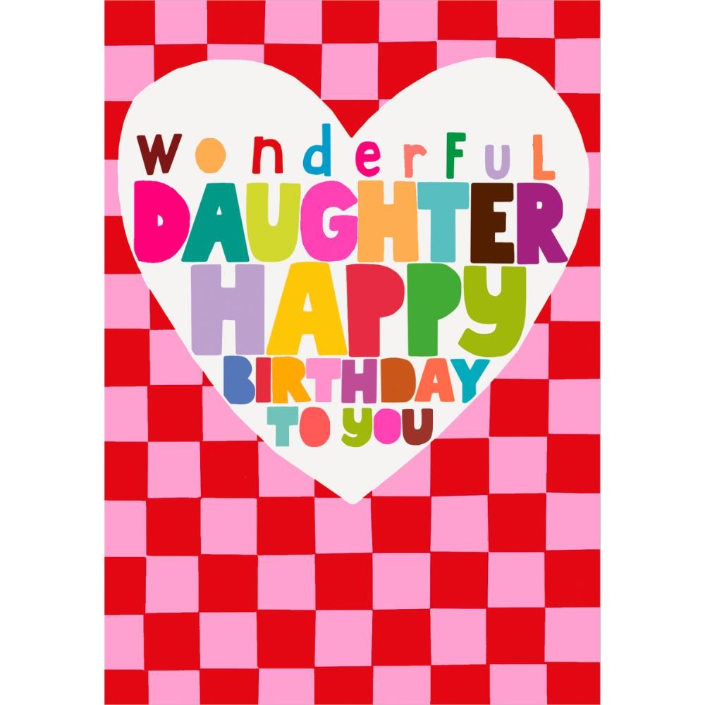 Woodmansterne Daughter Wonderful Heart Birthday Card - Old Railway Line Garden Centre