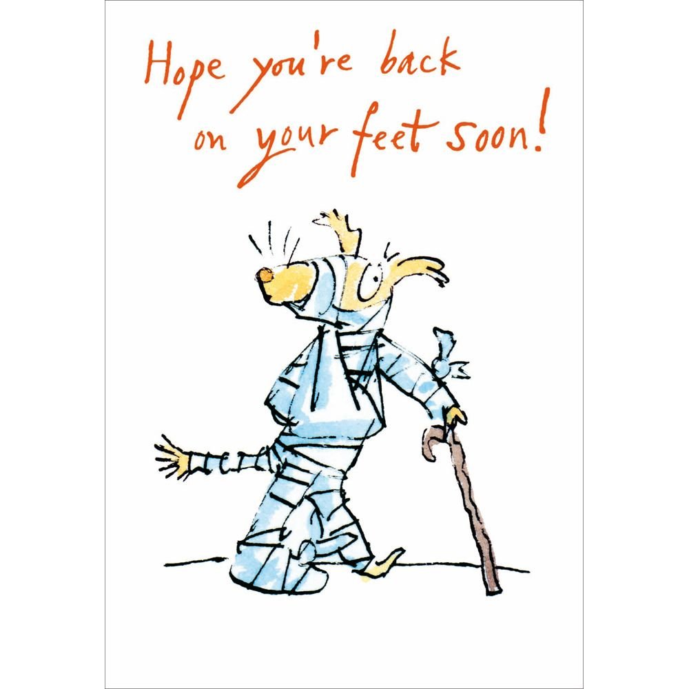 Woodmansterne Dog in Bandages Get Well Soon Card - Old Railway Line Garden Centre