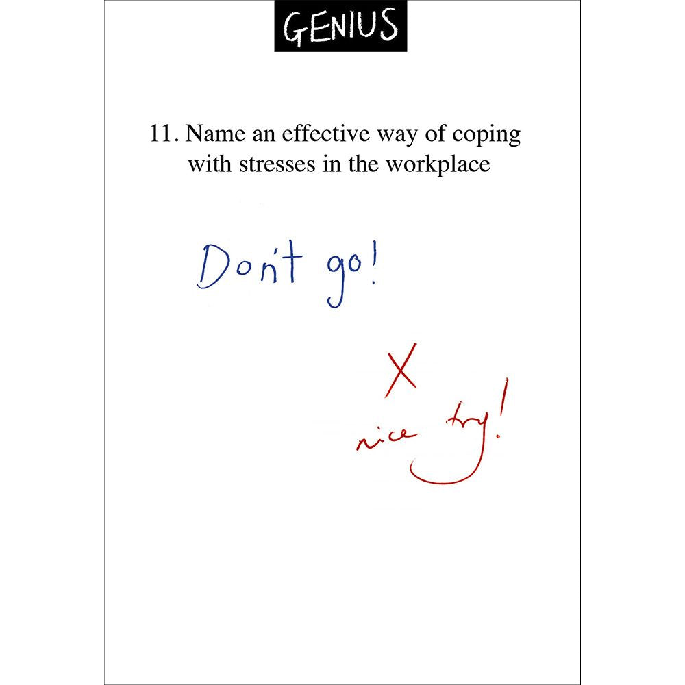 Woodmansterne Don't Go! Funny Blank Card