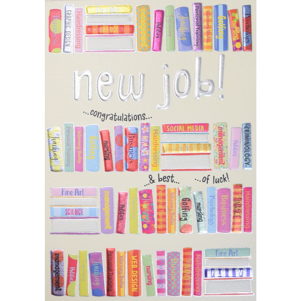 Woodmansterne Foil Books New Job Card - Old Railway Line Garden Centre