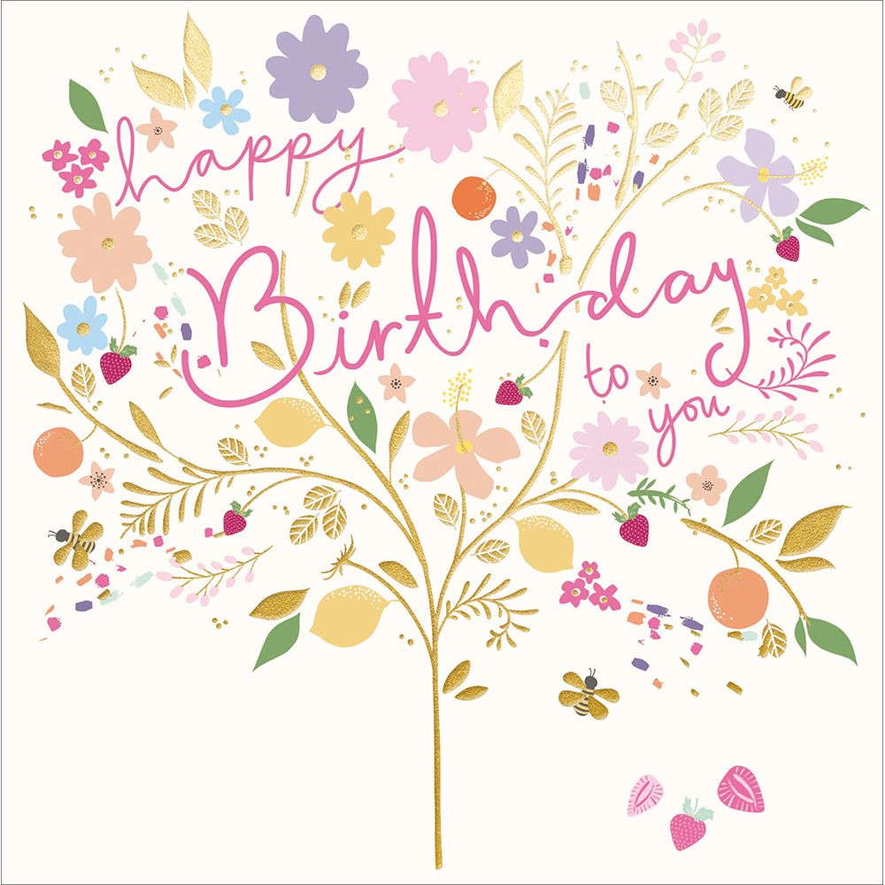 Woodmansterne Fruit & Flower Tree Birthday Card