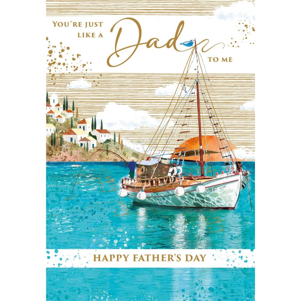 Woodmansterne Greek Boat Father's Day Card - Old Railway Line Garden Centre