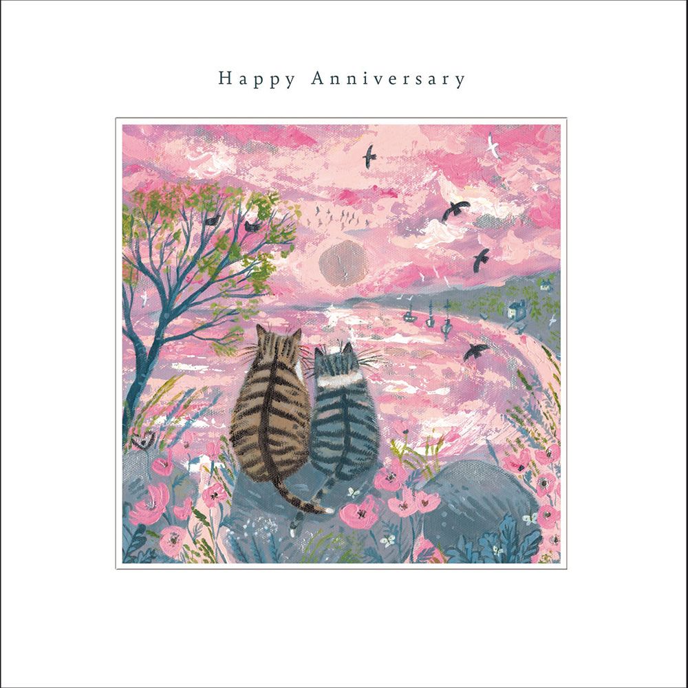 Woodmansterne Happy Anniversary Purr-fect Together Cats Card