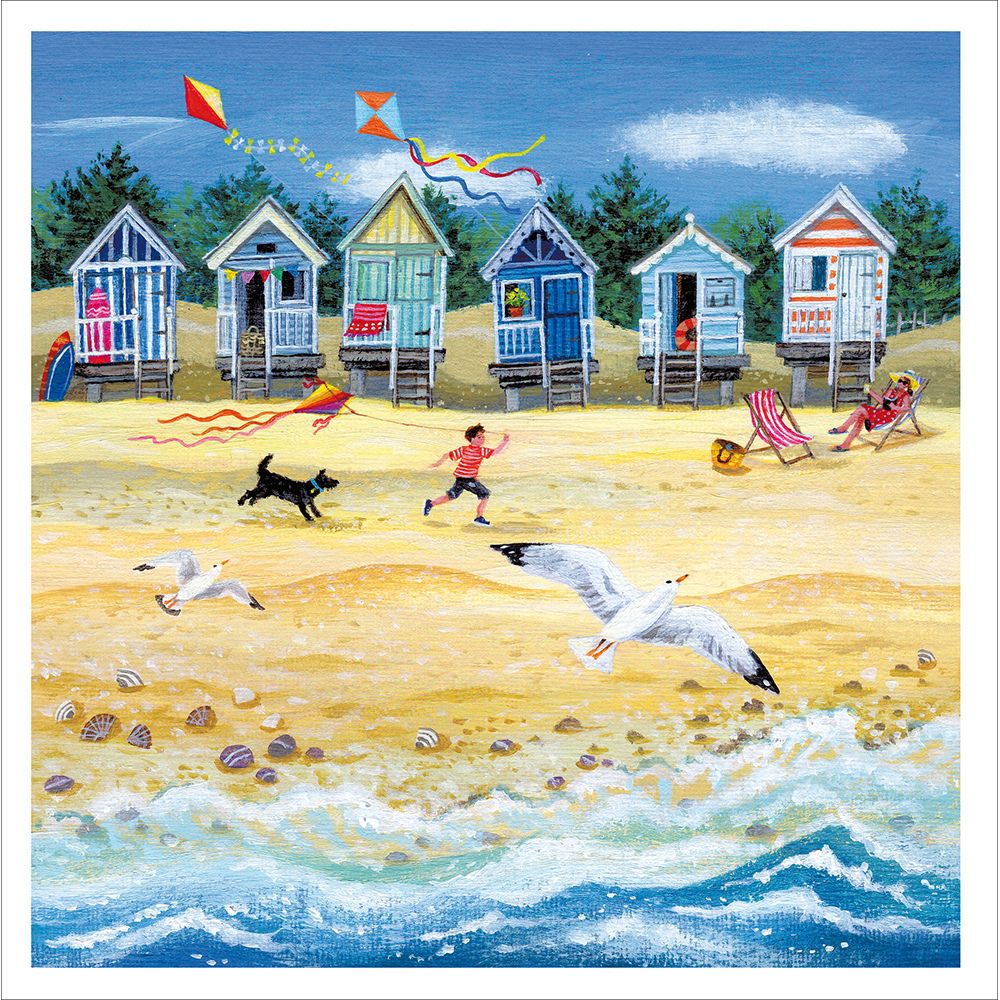 Woodmansterne Kite Flying Blank Card - Old Railway Line Garden Centre