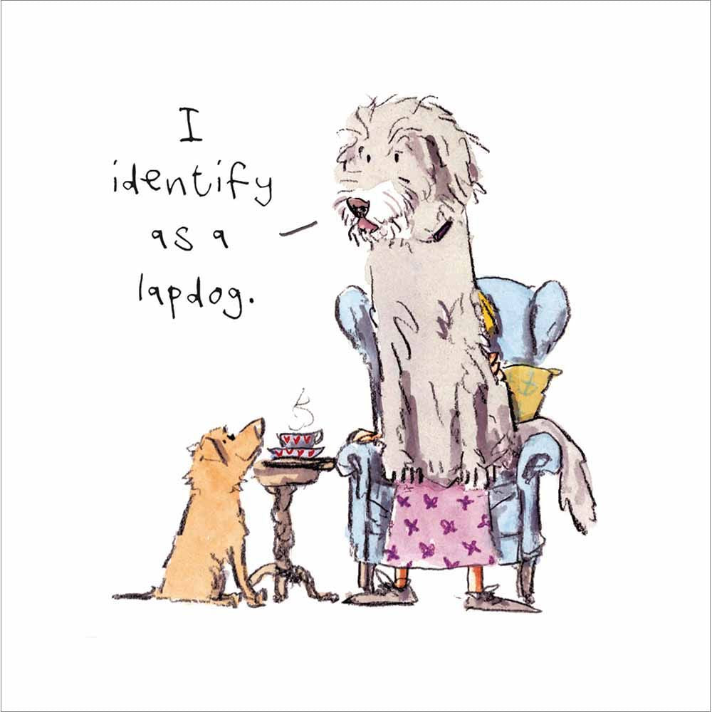 Woodmansterne Lapdog Funny Blank Card