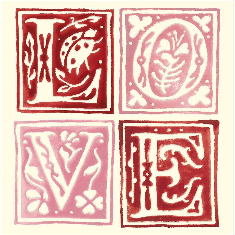 Woodmansterne Love in Four Boxes Valentine's Day Card - Old Railway Line Garden Centre