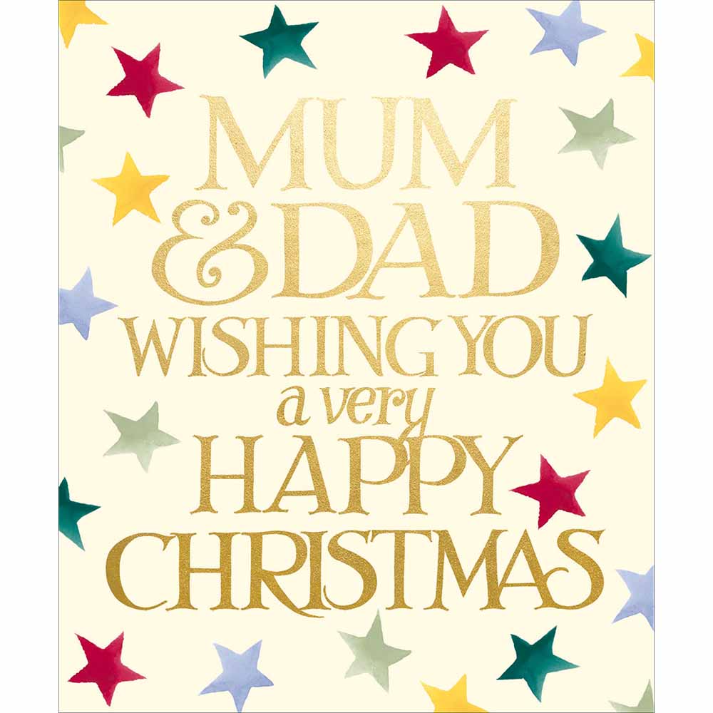 Woodmansterne Mum & Dad - Colourful Stars Christmas Card
