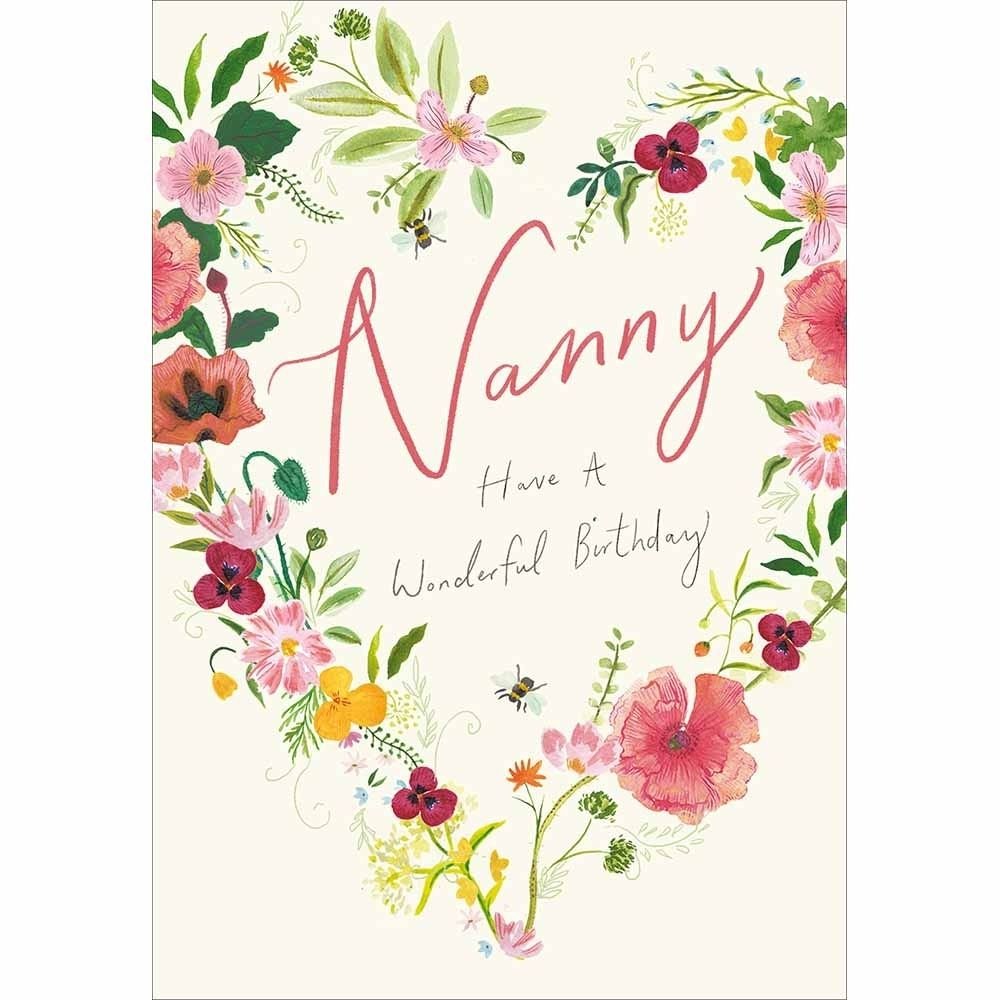 Woodmansterne Nanny Best Blossom Birthday Card - Old Railway Line Garden Centre