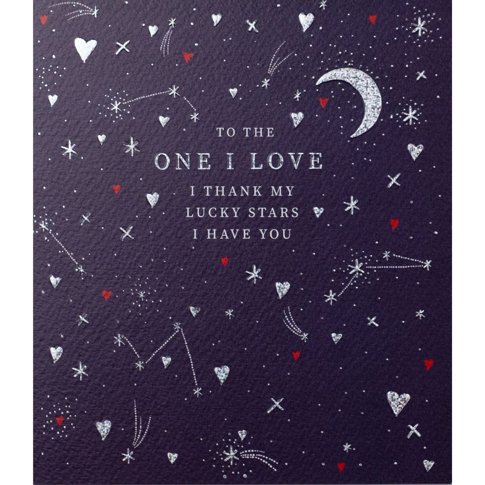 Woodmansterne 'One I Love' Lucky Stars Valentine's Day Card