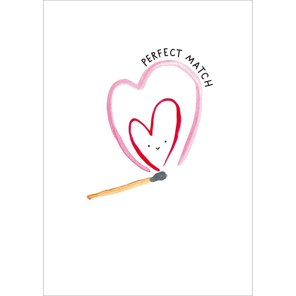 Woodmansterne Perfect Match Heart Valentine's Day Card