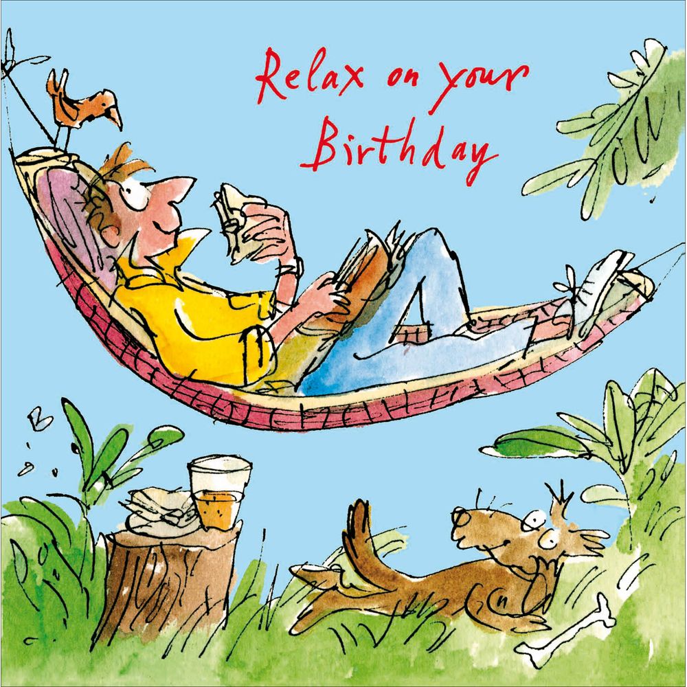 Woodmansterne Relax Hanging Around Birthday Card