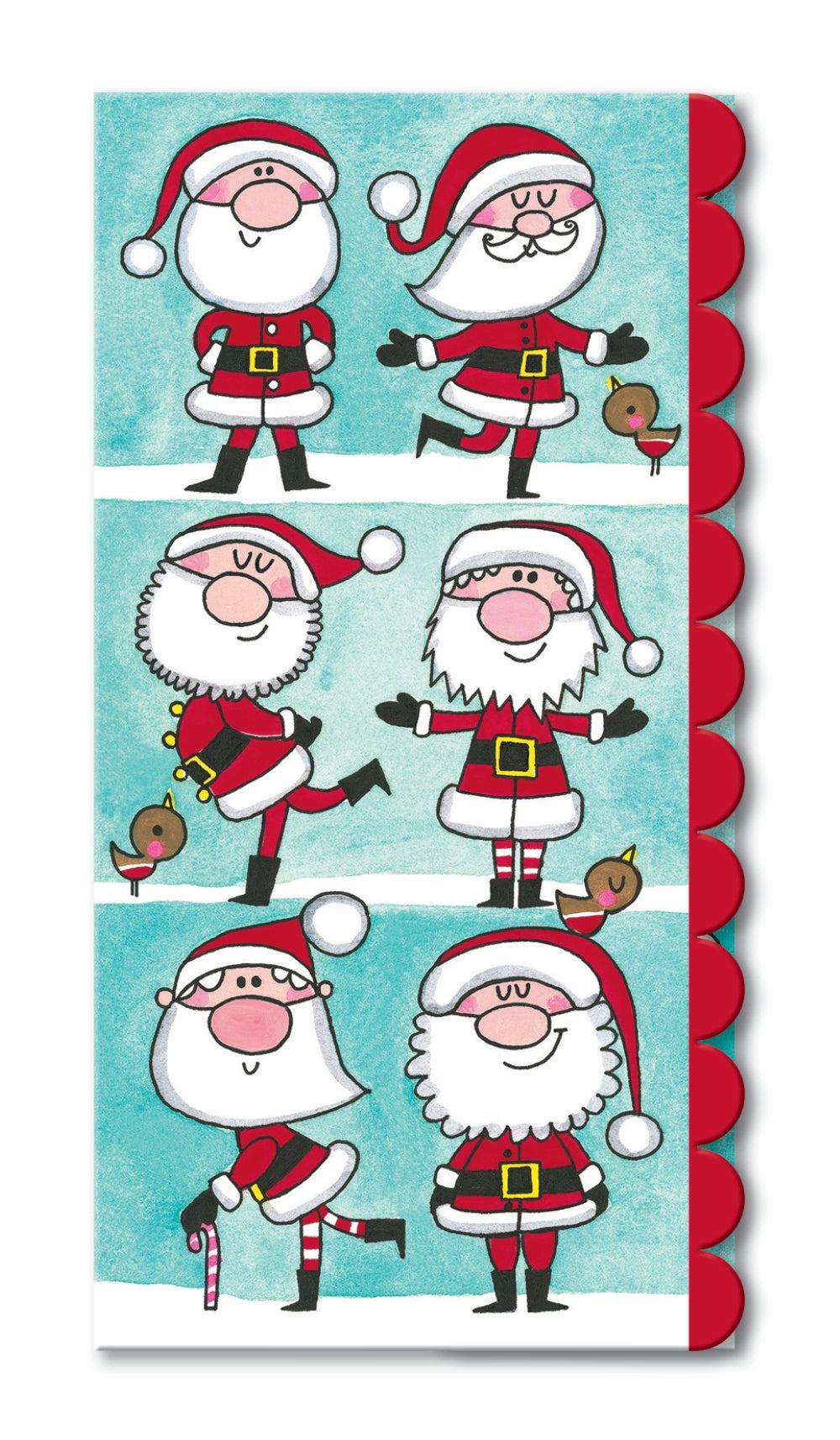 Woodmansterne Six Santas Christmas Card