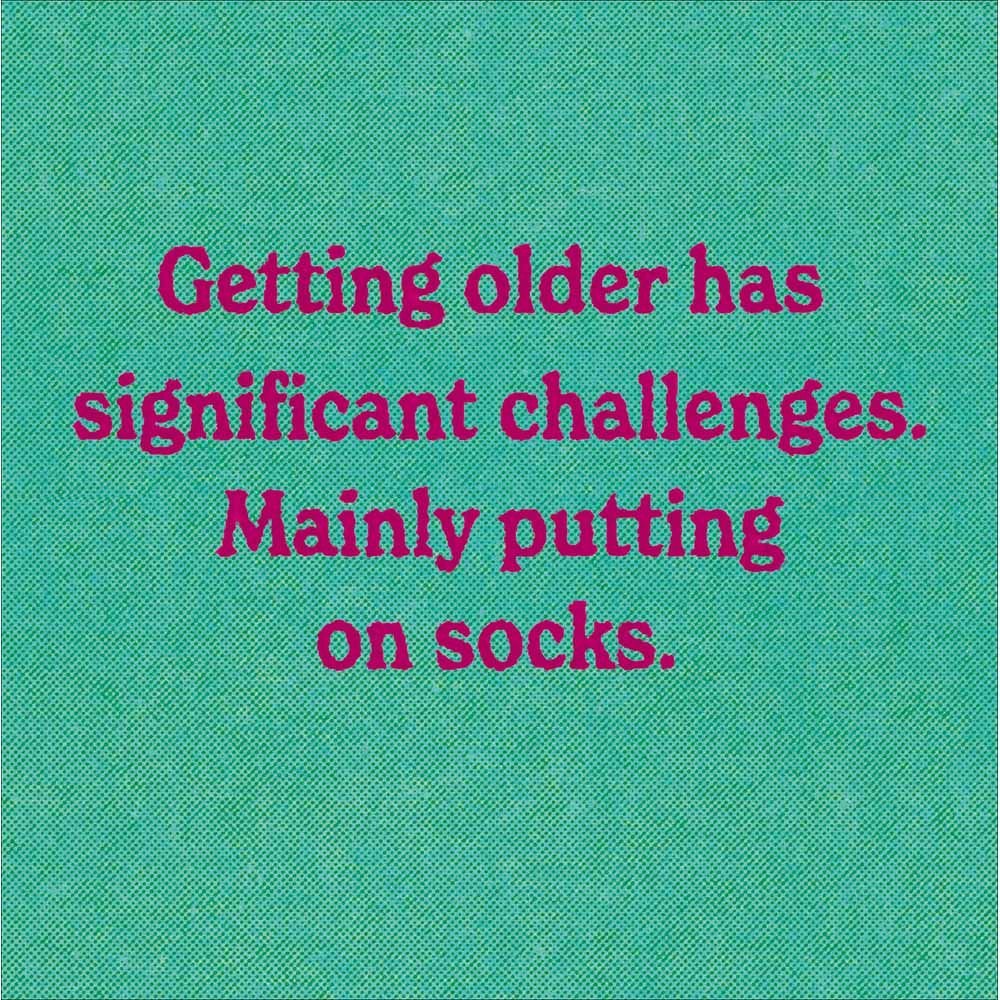 Woodmansterne Sock Challenge Funny Blank Card - Old Railway Line Garden Centre