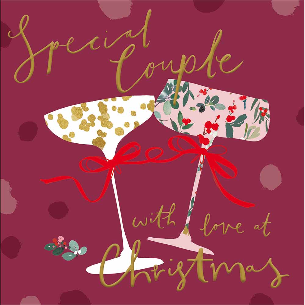 Woodmansterne Special Couple - Cocktail Glasses Christmas Card