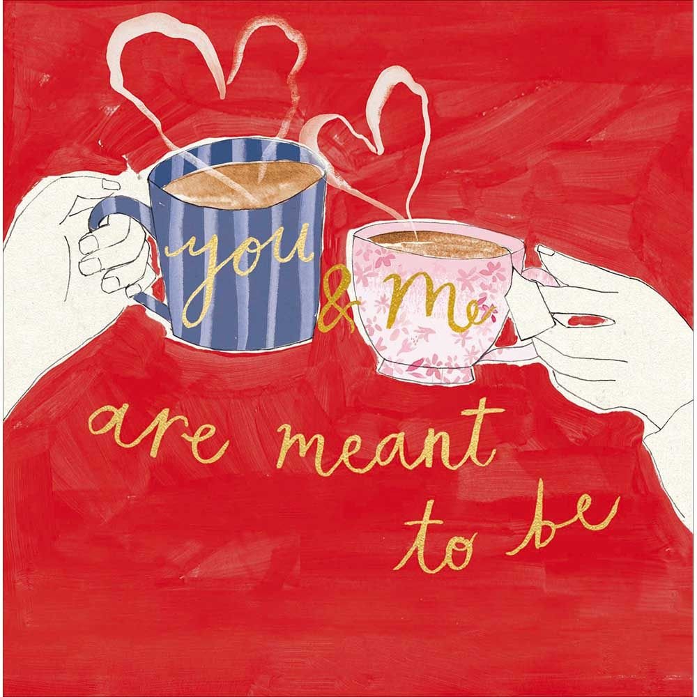 Woodmansterne Tea Cup Cheers Valentine's Day Card - Old Railway Line Garden Centre