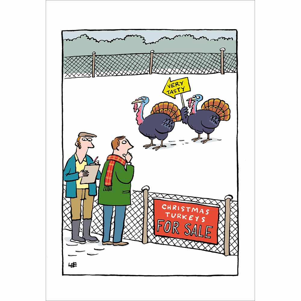 Woodmansterne Turkey Farm Funny Christmas Card