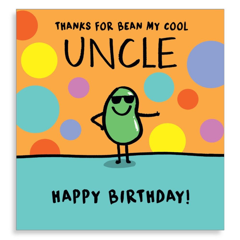 Woodmansterne Uncle Thanks for Bean Birthday Card - Old Railway Line Garden Centre